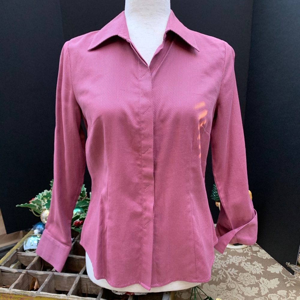 Ann Taylor LOFT Petites Open Neck Blouse